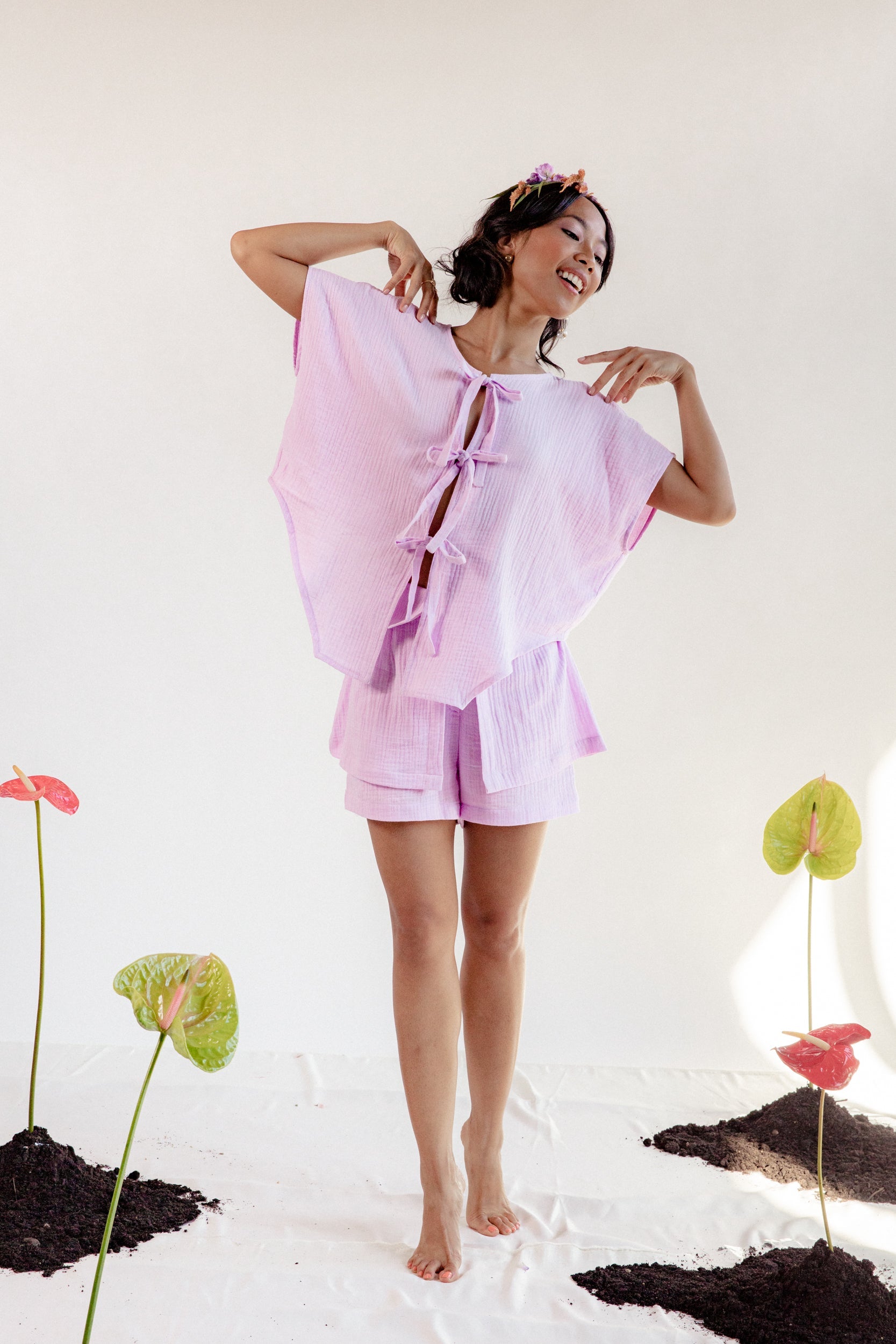 Lavender Organic Cotton Follicular Top