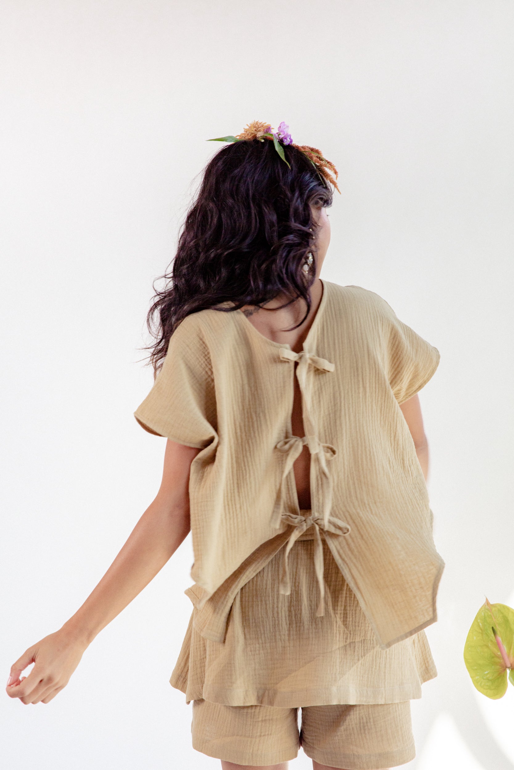 Olive Organic Cotton Follicular Top