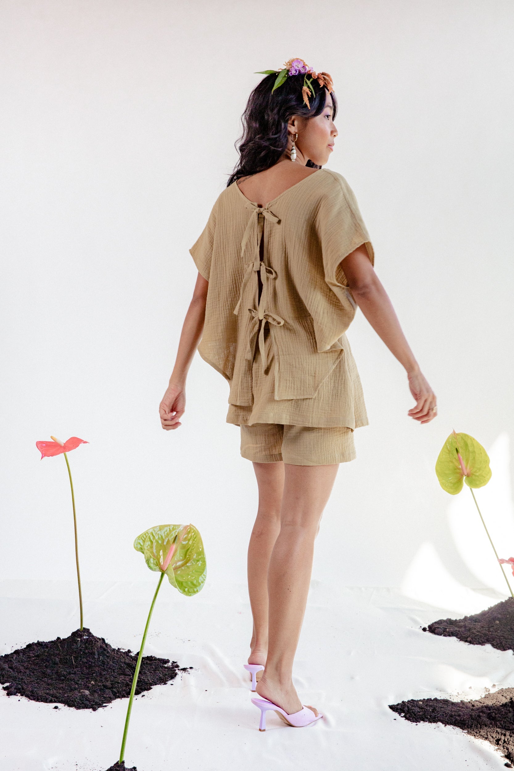 Olive Organic Cotton Follicular Top