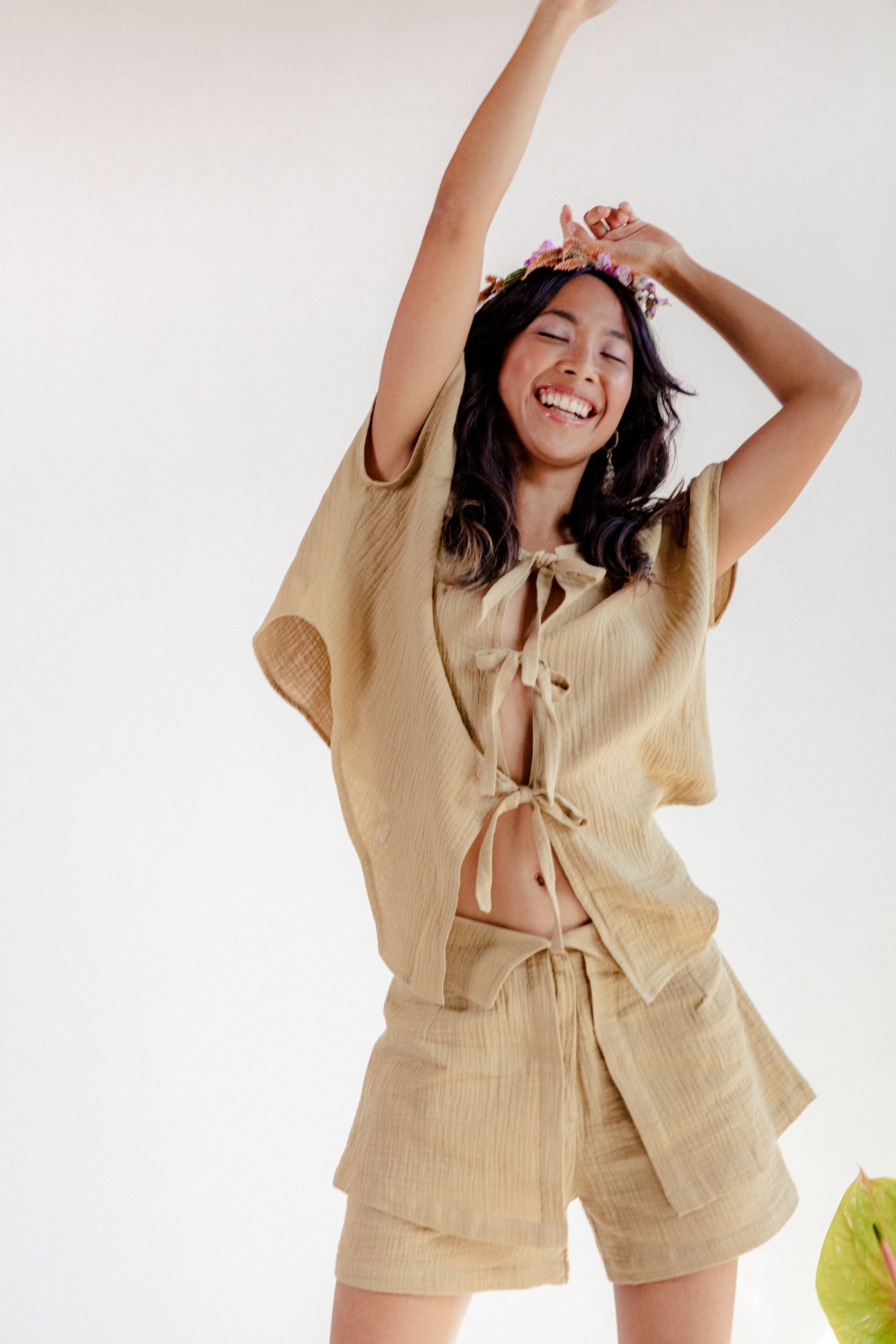 Olive Organic Cotton Follicular Top