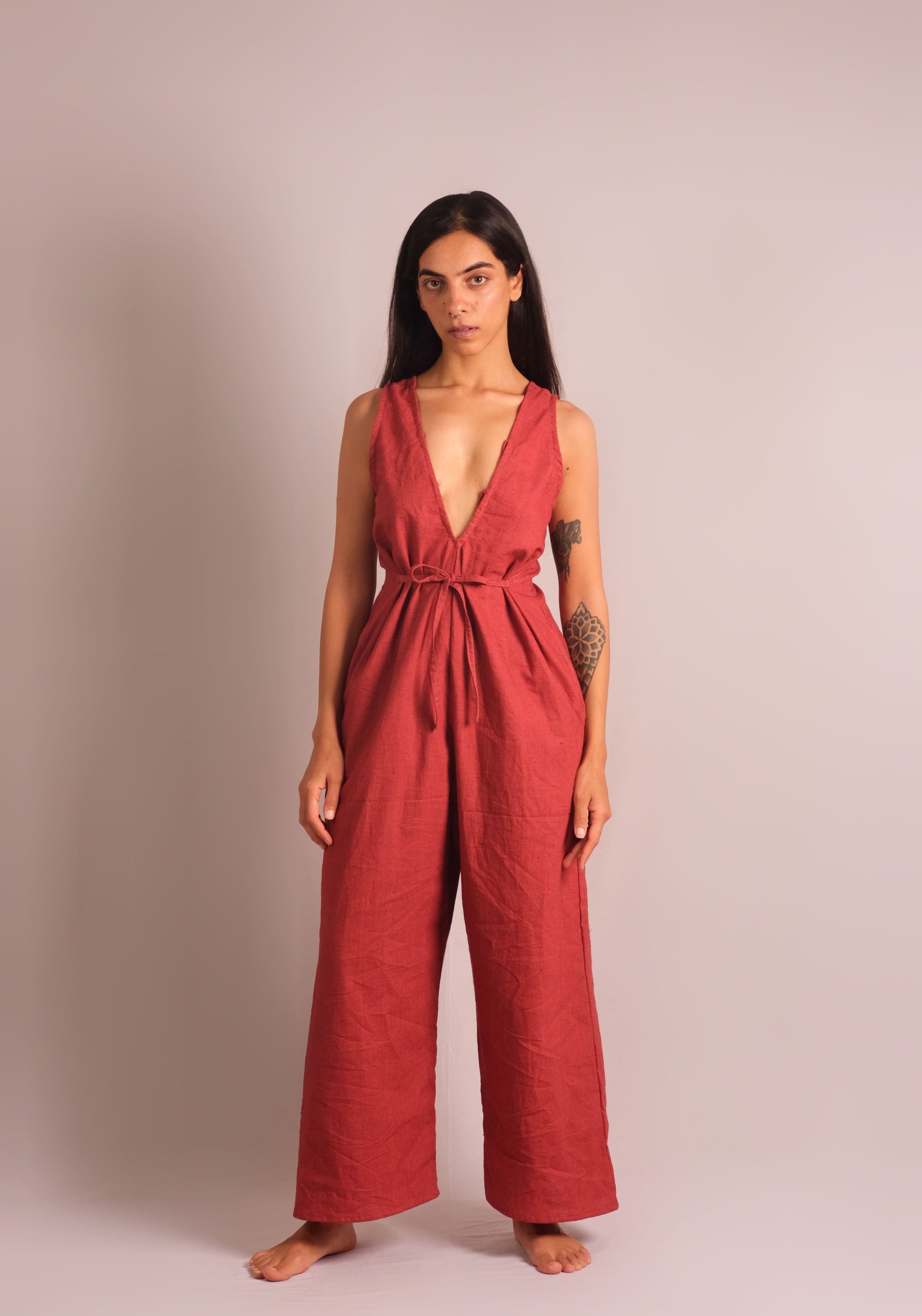 Red Menstruation Romper