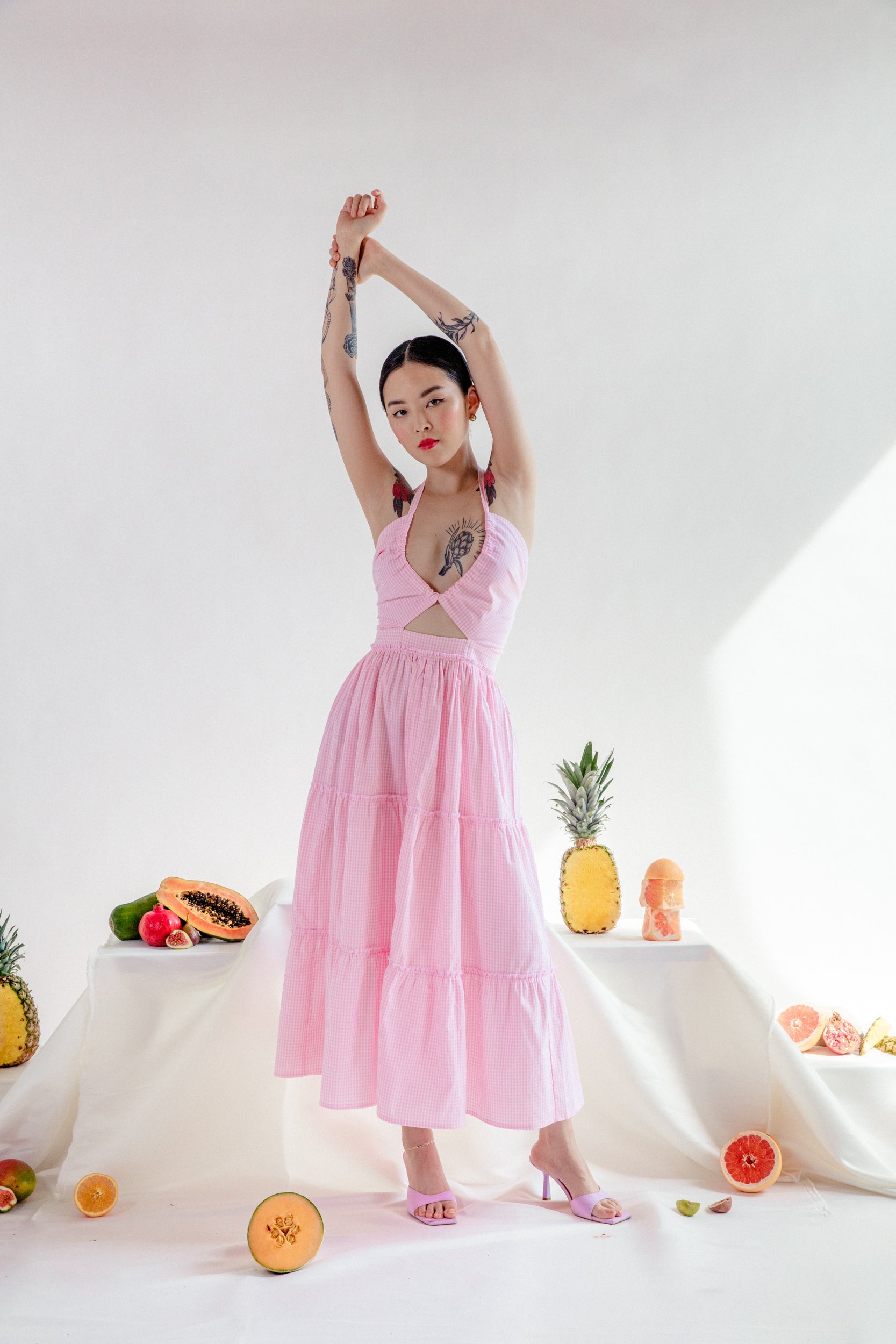 Pink Organic Cotton Ovulation Dress Cremona Studios Pink Organic Cotton Ovulation Dress Cremona Studios