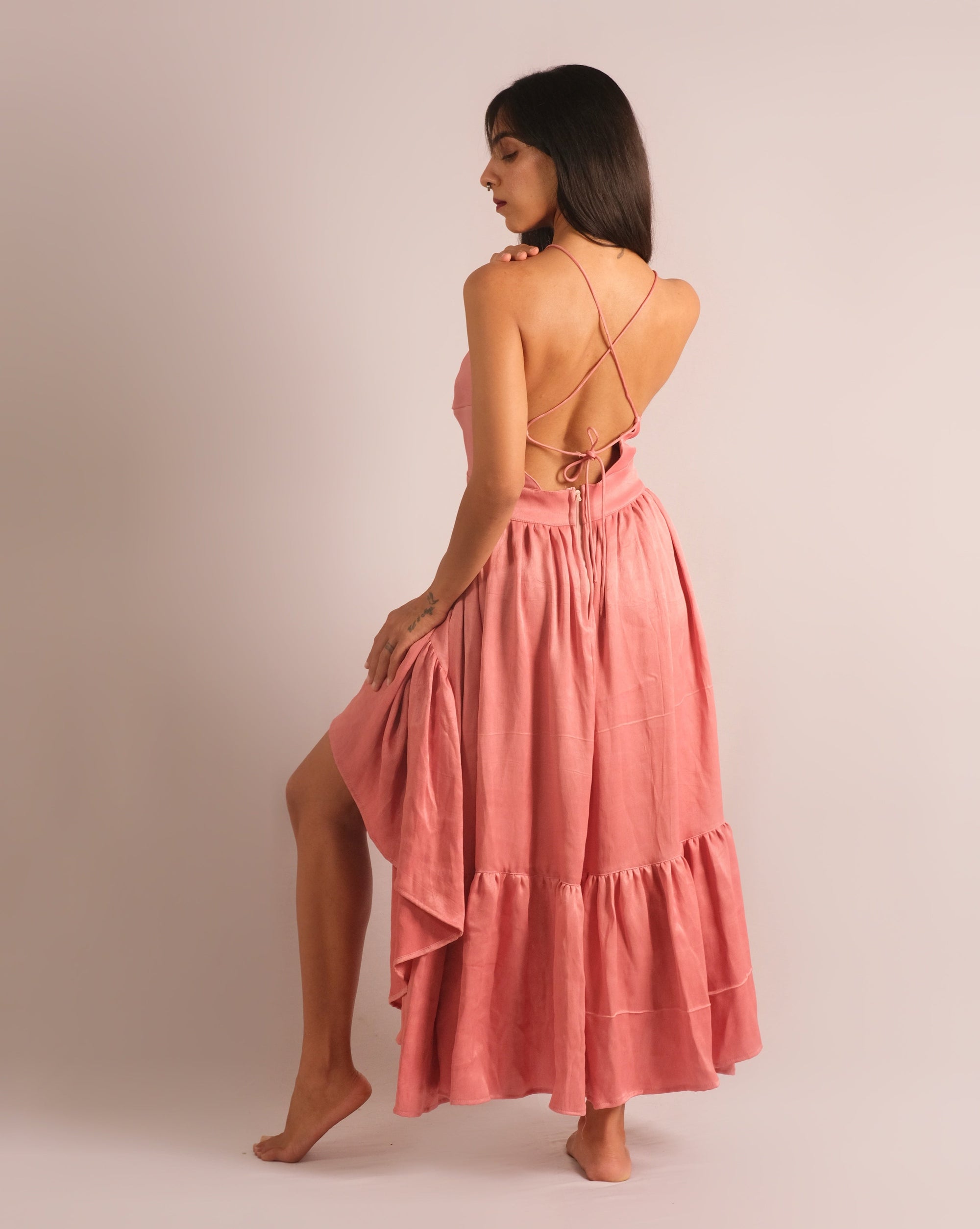Pink Organic Orange Fiber Dress