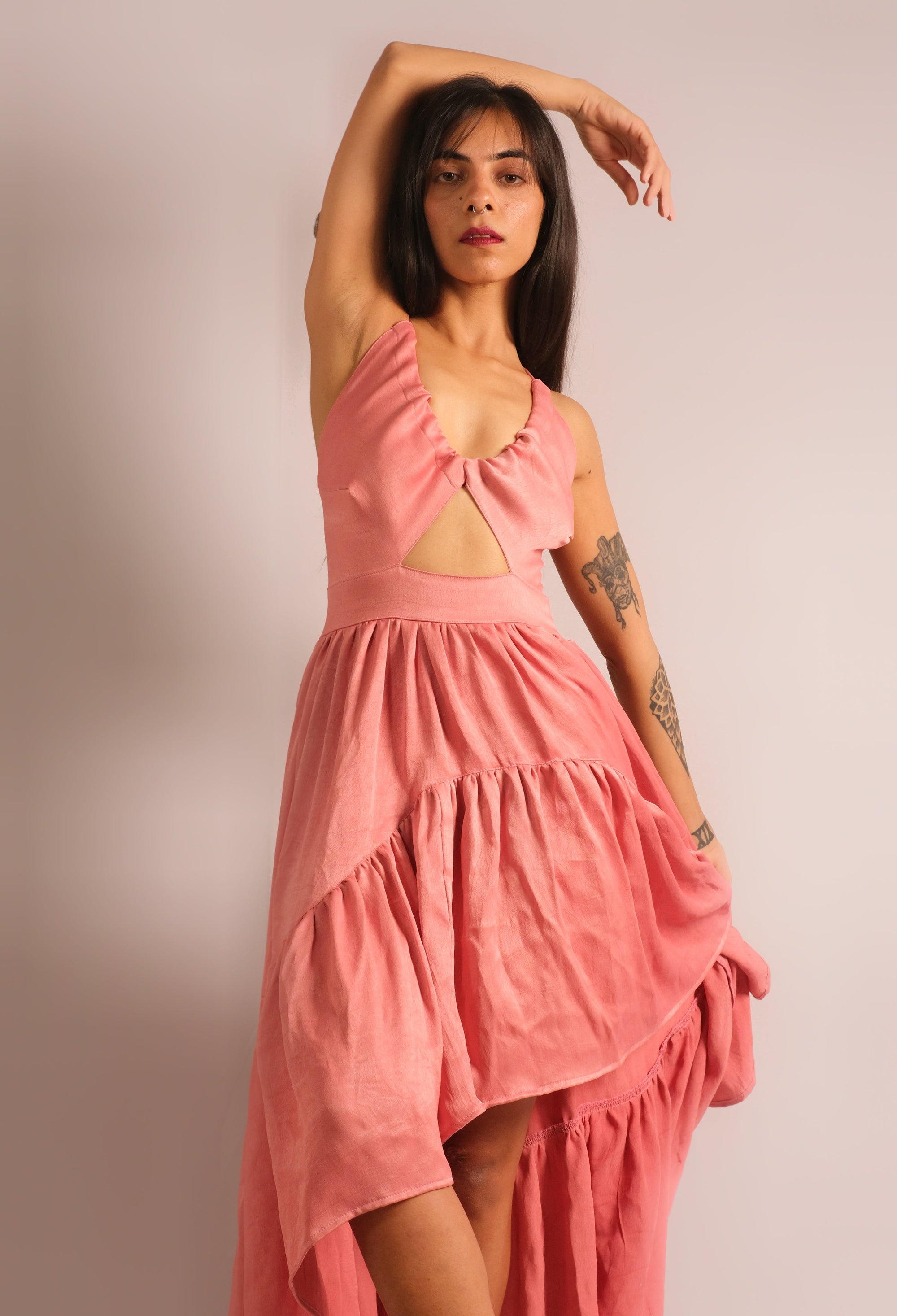 Pink Organic Orange Fiber Dress