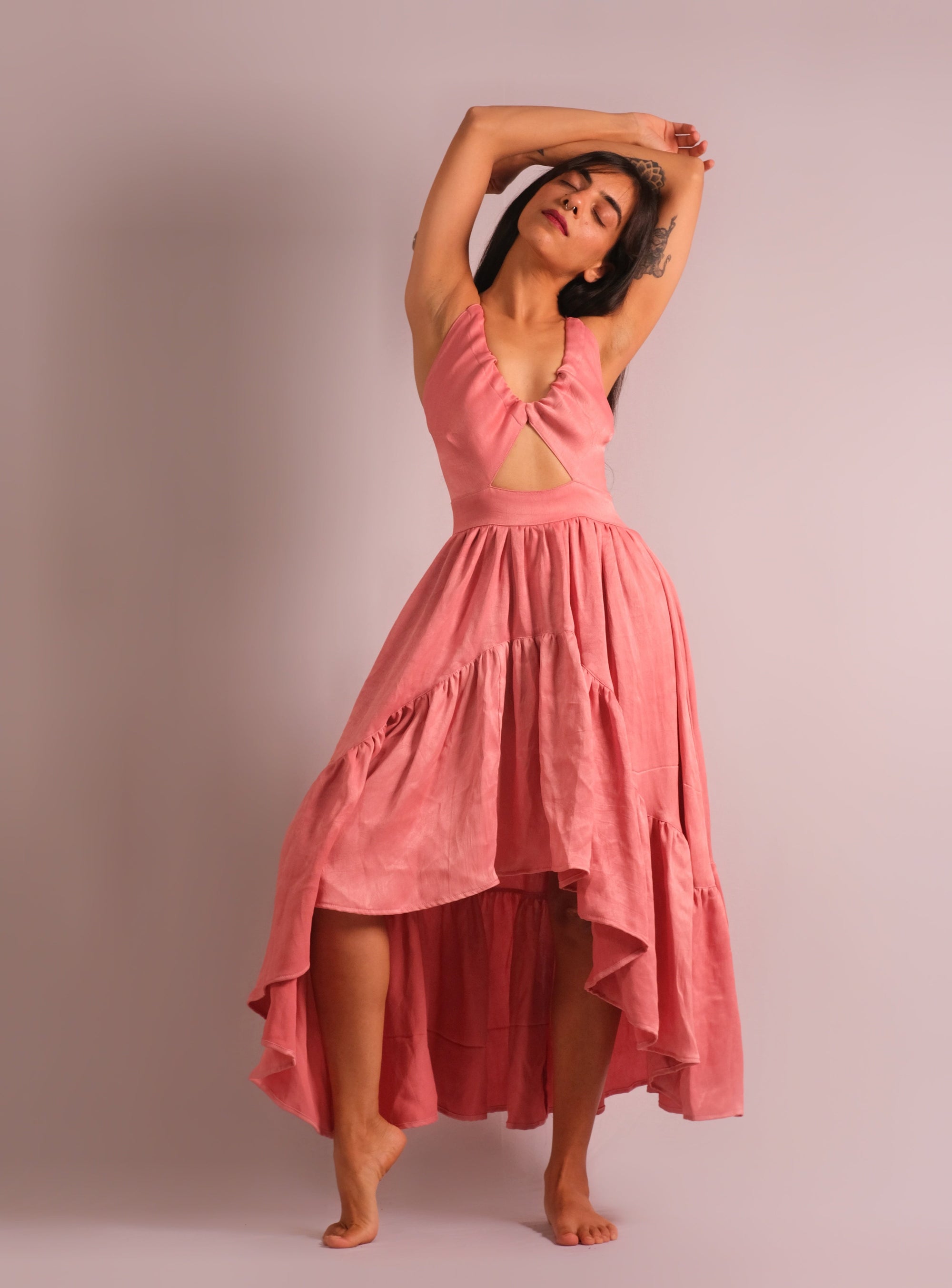 Pink Organic Orange Fiber Dress
