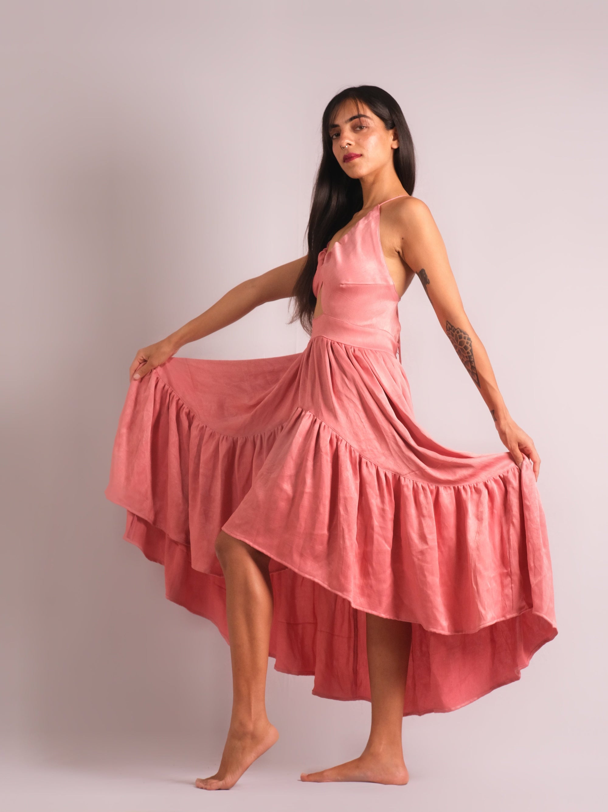 Pink Organic Orange Fiber Dress