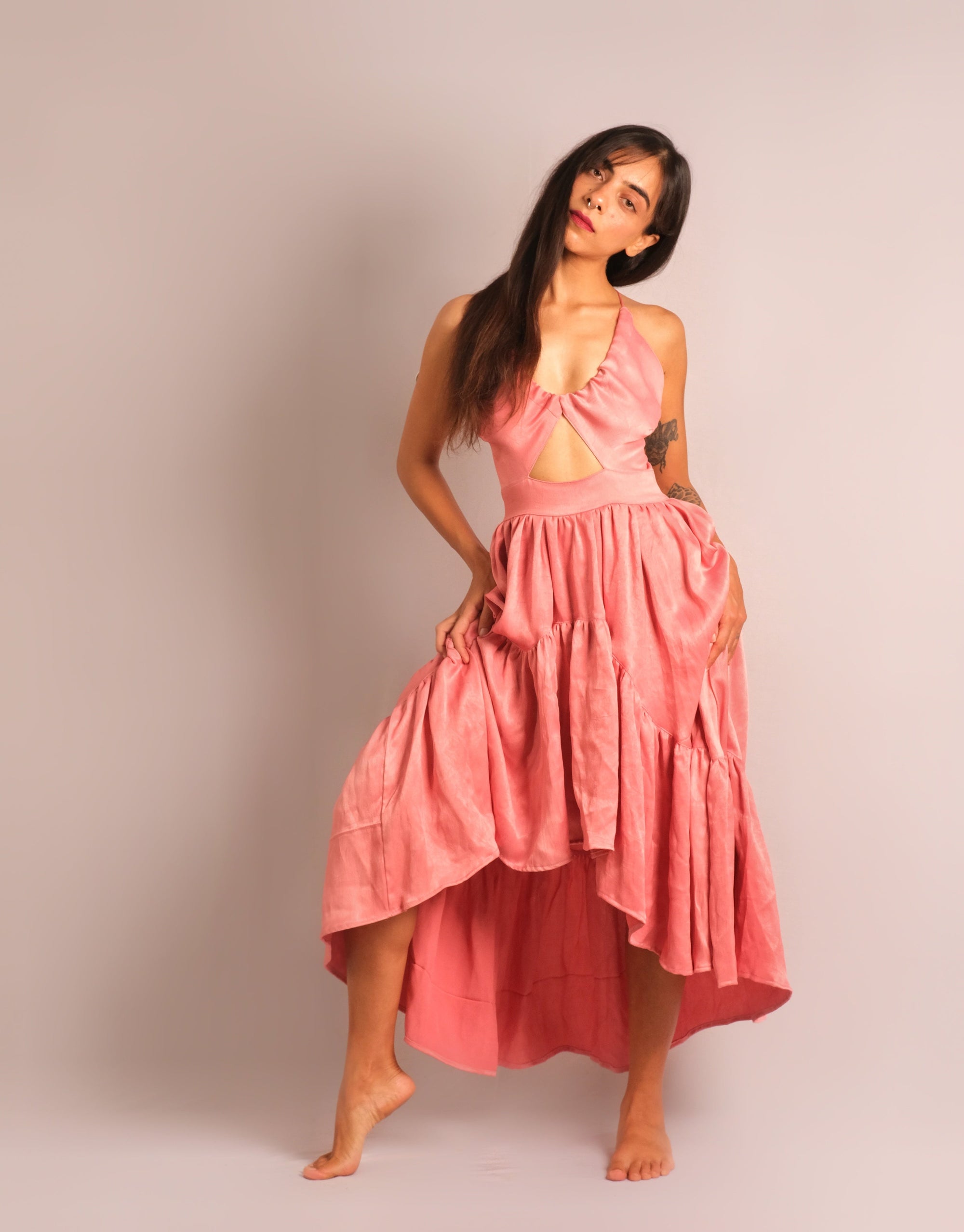 Pink Organic Orange Fiber Dress